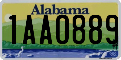 AL license plate 1AA0889