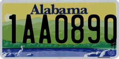 AL license plate 1AA0890