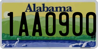 AL license plate 1AA0900