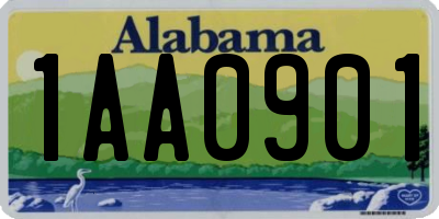 AL license plate 1AA0901