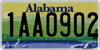 AL license plate 1AA0902