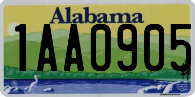 AL license plate 1AA0905