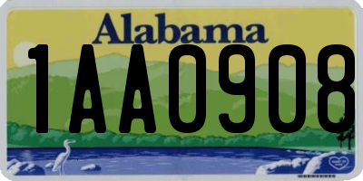 AL license plate 1AA0908