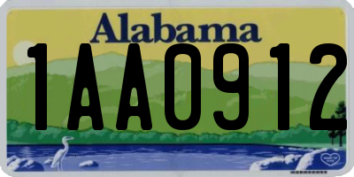 AL license plate 1AA0912