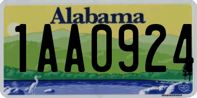 AL license plate 1AA0924