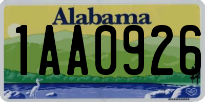 AL license plate 1AA0926