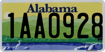 AL license plate 1AA0928