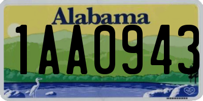 AL license plate 1AA0943