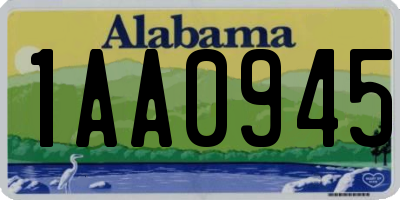 AL license plate 1AA0945