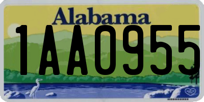 AL license plate 1AA0955