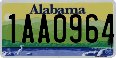 AL license plate 1AA0964