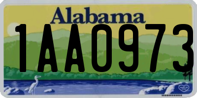 AL license plate 1AA0973