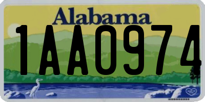 AL license plate 1AA0974
