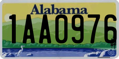 AL license plate 1AA0976