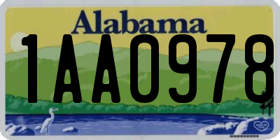 AL license plate 1AA0978