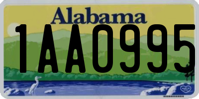 AL license plate 1AA0995