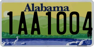 AL license plate 1AA1004