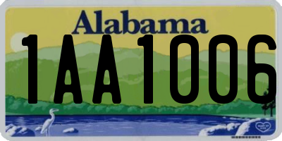 AL license plate 1AA1006