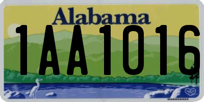 AL license plate 1AA1016