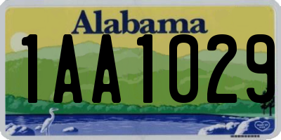 AL license plate 1AA1029