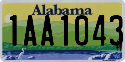 AL license plate 1AA1043