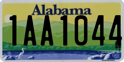 AL license plate 1AA1044