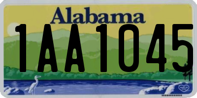 AL license plate 1AA1045