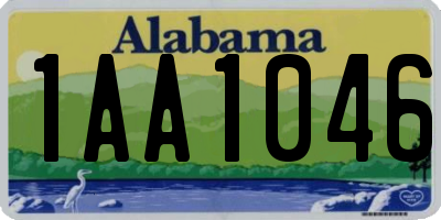 AL license plate 1AA1046