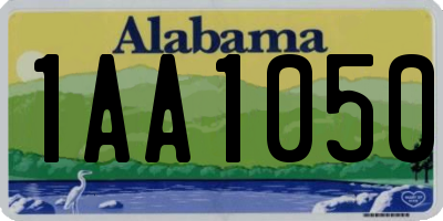 AL license plate 1AA1050