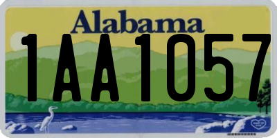 AL license plate 1AA1057