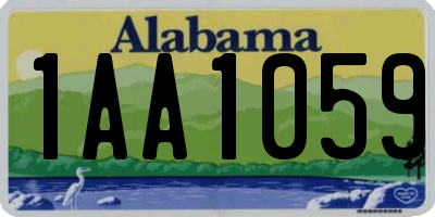 AL license plate 1AA1059