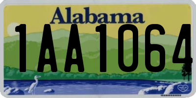 AL license plate 1AA1064