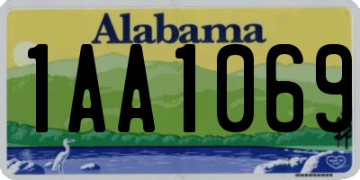 AL license plate 1AA1069
