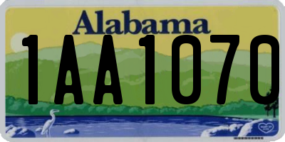 AL license plate 1AA1070