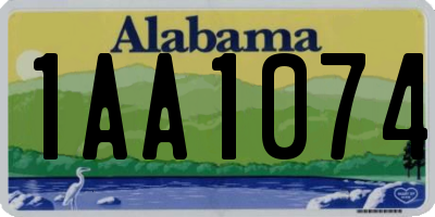 AL license plate 1AA1074