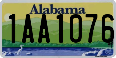 AL license plate 1AA1076