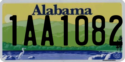 AL license plate 1AA1082