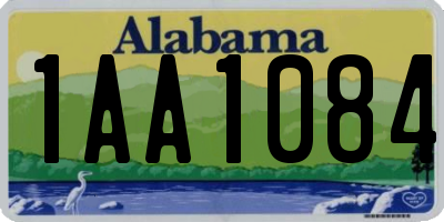 AL license plate 1AA1084