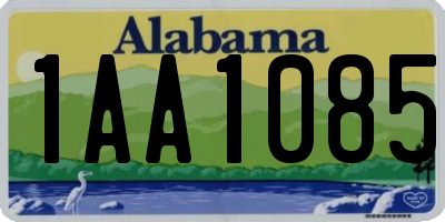 AL license plate 1AA1085