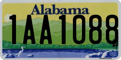 AL license plate 1AA1088