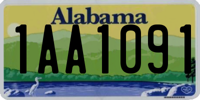 AL license plate 1AA1091