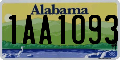 AL license plate 1AA1093