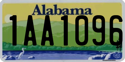 AL license plate 1AA1096