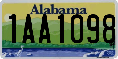 AL license plate 1AA1098