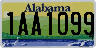 AL license plate 1AA1099