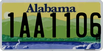 AL license plate 1AA1106