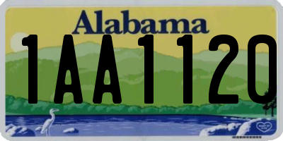 AL license plate 1AA1120