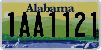AL license plate 1AA1121