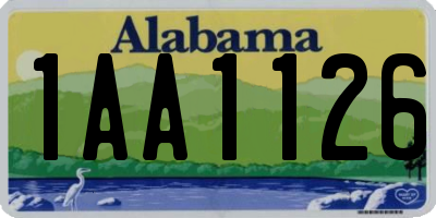 AL license plate 1AA1126