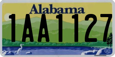 AL license plate 1AA1127